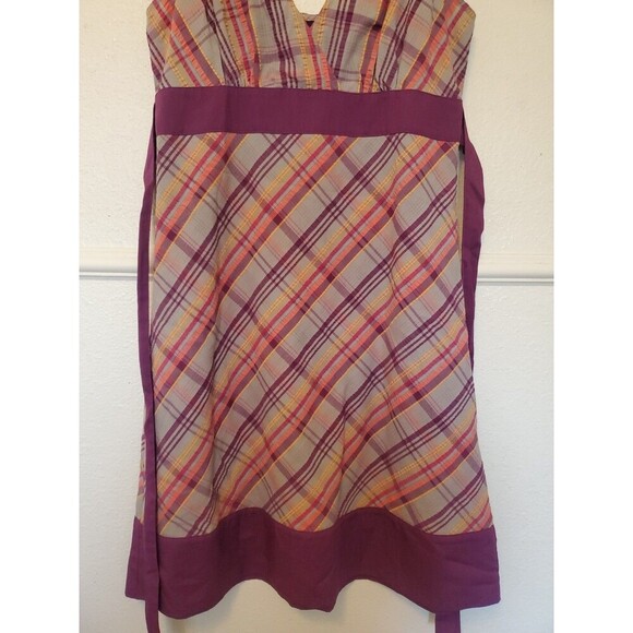 Patagonia Dress Plaid Madras Seersucker Netty Dress Size 10 90s Y2K - Picture 3 of 15